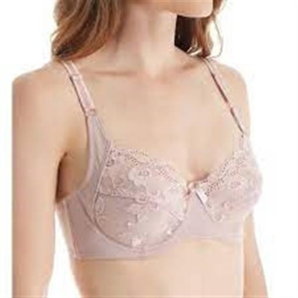 NWT Carnival 40D Full Figure Floral Lace Bra 511 Pink 111939